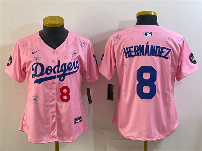 Youth Los Angeles Dodgers #8 Enrique Hernández Pink 2025 Tokyo Series Limited Stitched Baseball Jersey Youth Los Angeles Dodgers #8 Enrique Hernández Pink 2025 Tokyo Series Limited Stitched Baseball Jersey
